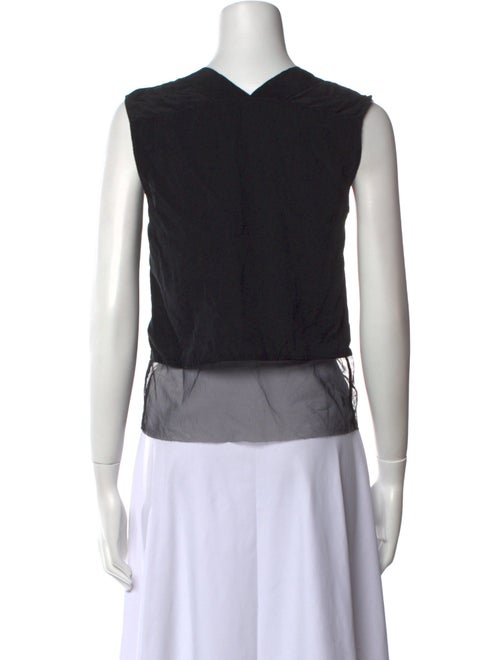 Sandro Silk V-Neck Crop Top