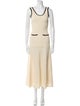 Sandro Scoop Neck Long Dress