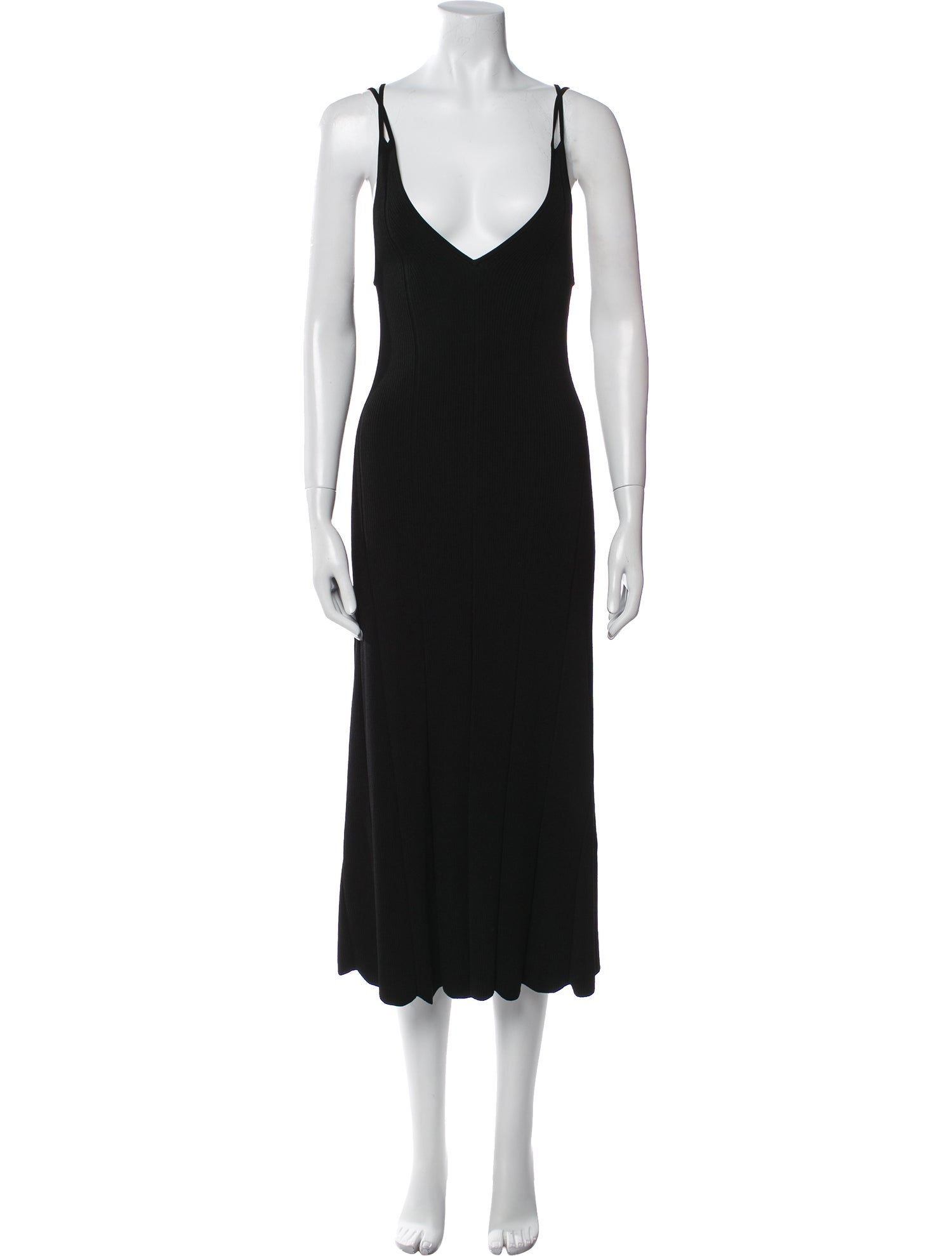 Sandro V-Neck Midi Length Dress