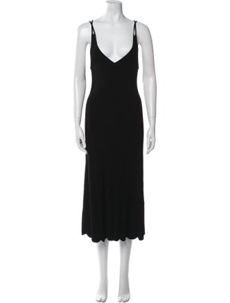 Sandro V-Neck Midi Length Dress