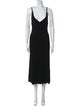 Sandro V-Neck Midi Length Dress