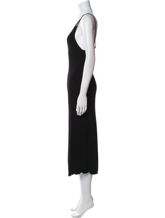 Sandro V-Neck Midi Length Dress
