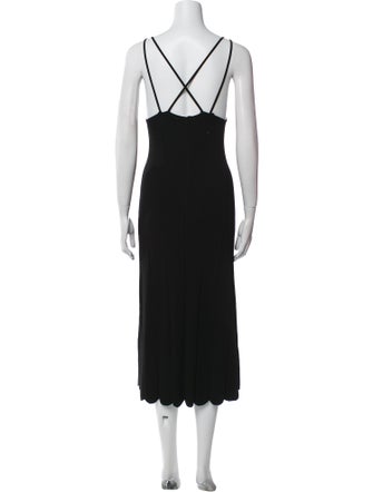 Sandro V-Neck Midi Length Dress