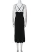 Sandro V-Neck Midi Length Dress