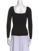 Sandro Square Neckline Long Sleeve Top