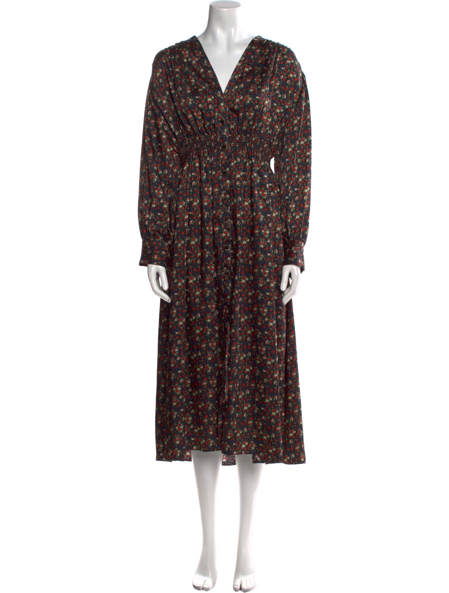 Sandro Floral Print Long Dress