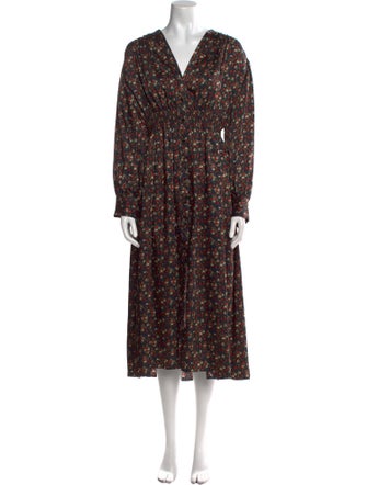 Sandro Floral Print Long Dress