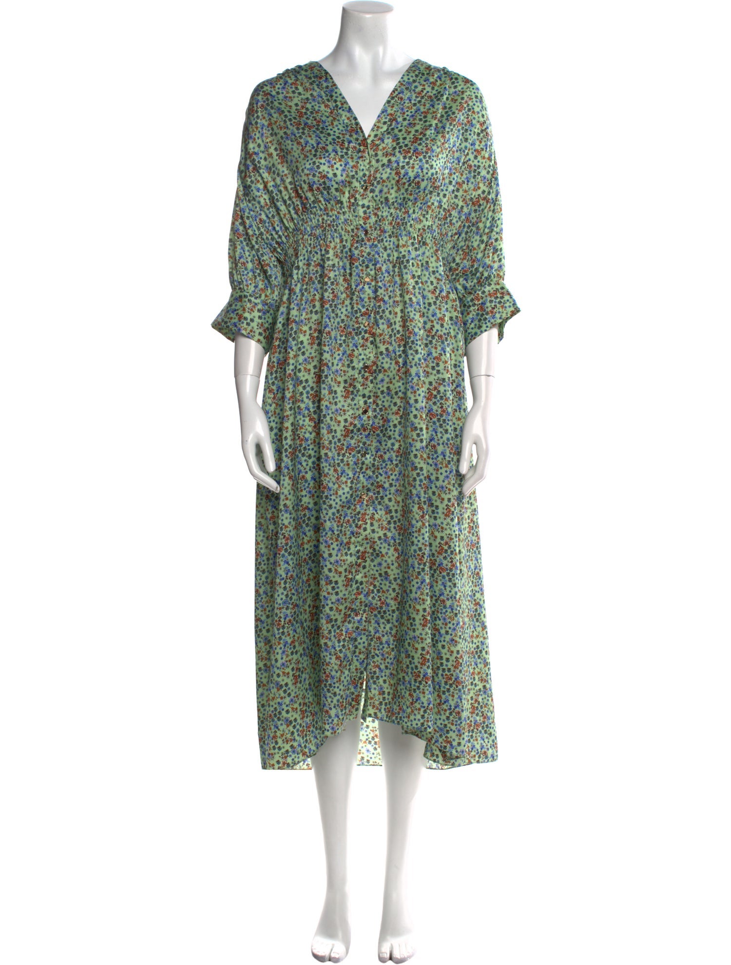 Sandro Floral Print Midi Length Dress