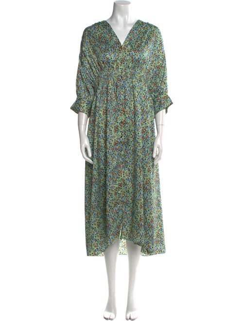 Sandro Floral Print Midi Length Dress