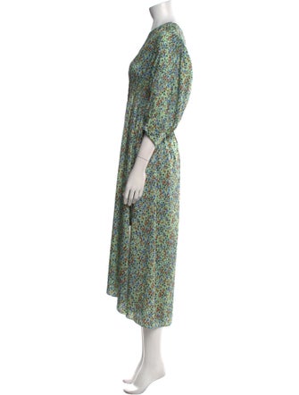 Sandro Floral Print Midi Length Dress