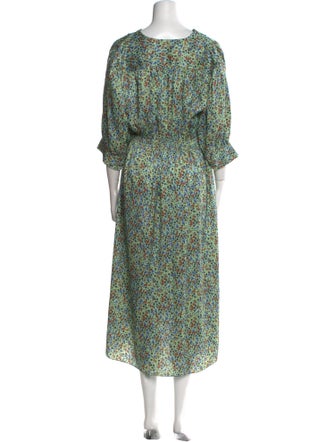 Sandro Floral Print Midi Length Dress