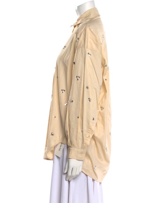 Sandro Long Sleeve Button-Up Top