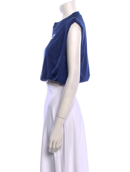 Sandro Crew Neck Sleeveless Crop Top