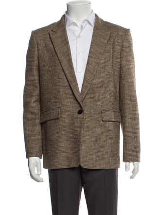 Sandro Plaid Print Peacoat