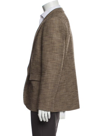 Sandro Plaid Print Peacoat