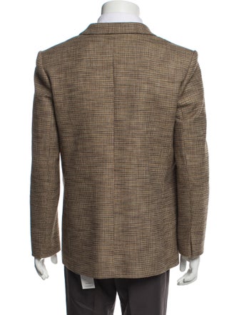 Sandro Plaid Print Peacoat