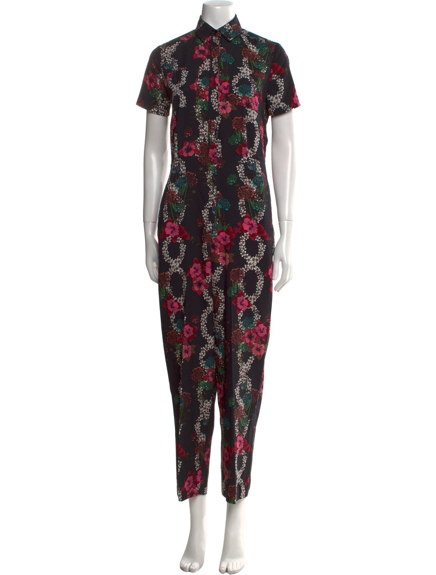 Sandro Floral Print Jumpsuit