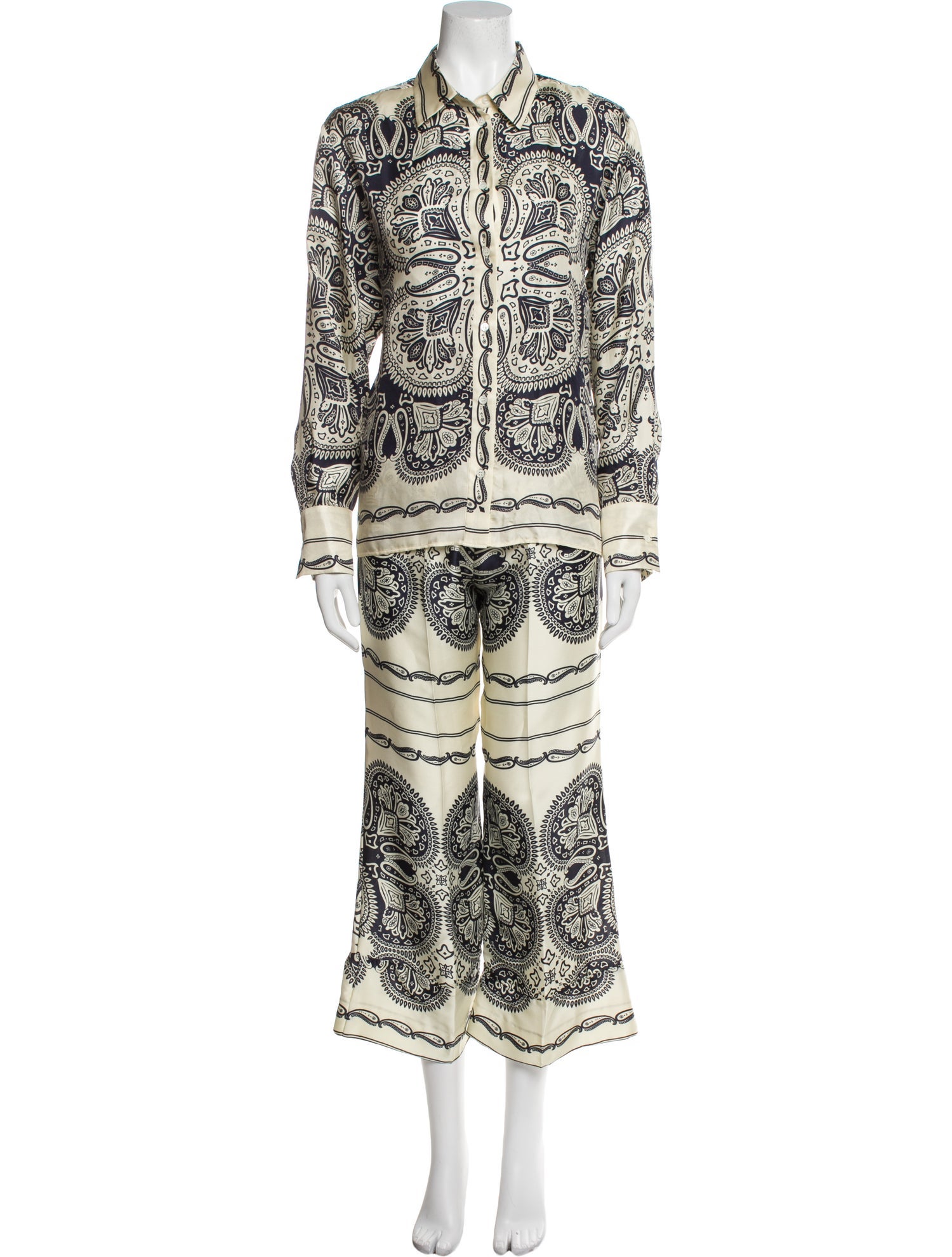 Sandro Silk Polka Dot Print Set