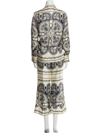 Sandro Silk Polka Dot Print Set