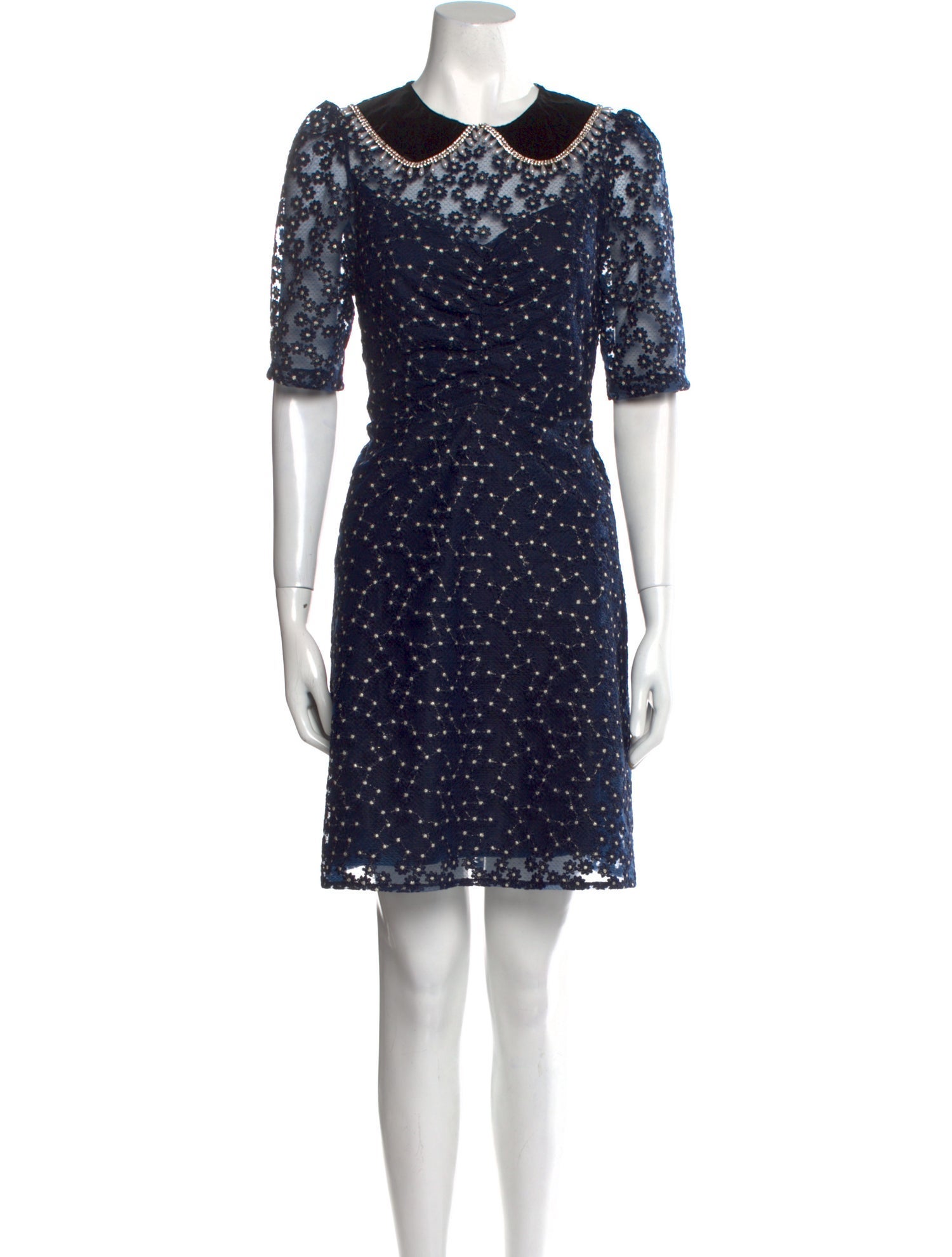 Sandro Lace Patterned Mini Dress