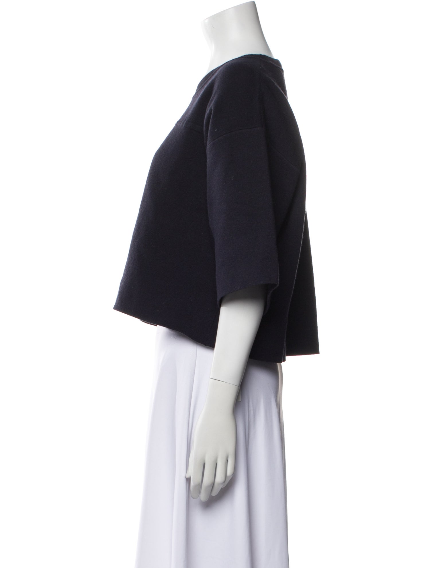 Sandro Crew Neck Short Sleeve Crop Top