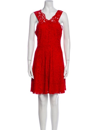 Sandro Lace Pattern Knee-Length Dress