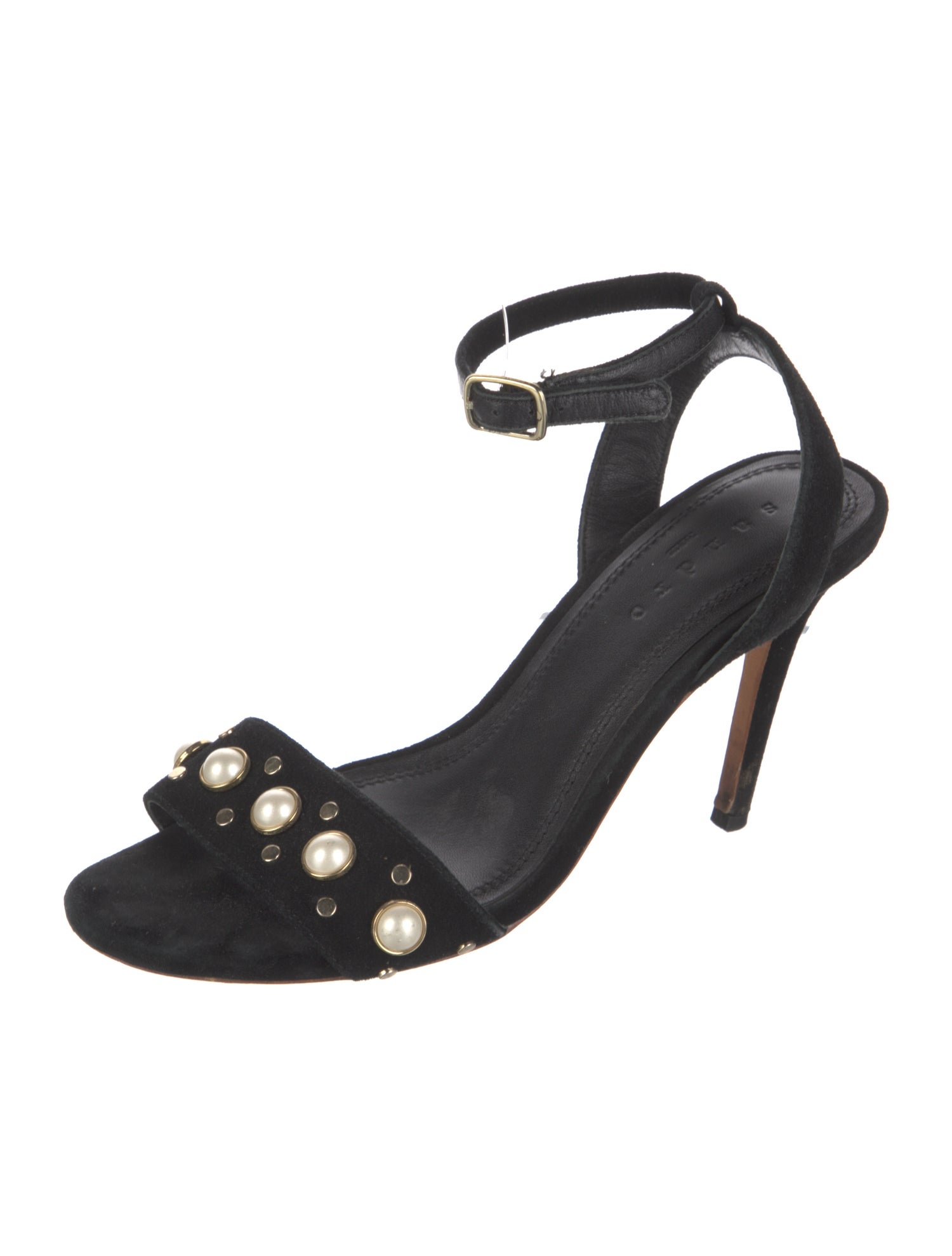 Sandro Suede Studded Accents Slingback Pumps