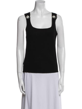 Sandro Square Neckline Sleeveless Top