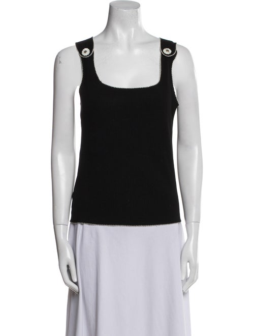 Sandro Square Neckline Sleeveless Top