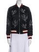 Sandro Satin Printed Bomber Jacket