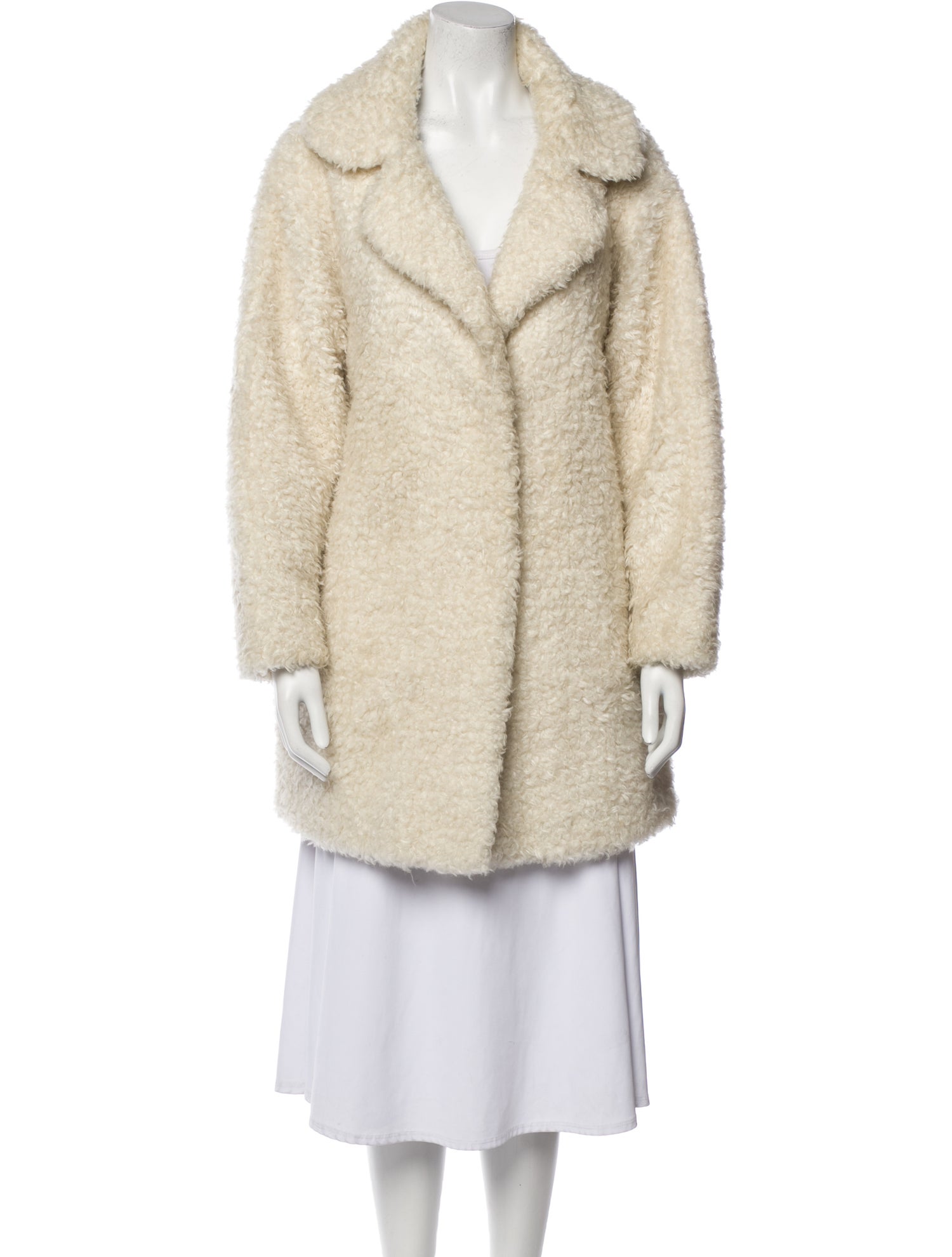 Sandro Faux Fur Coat
