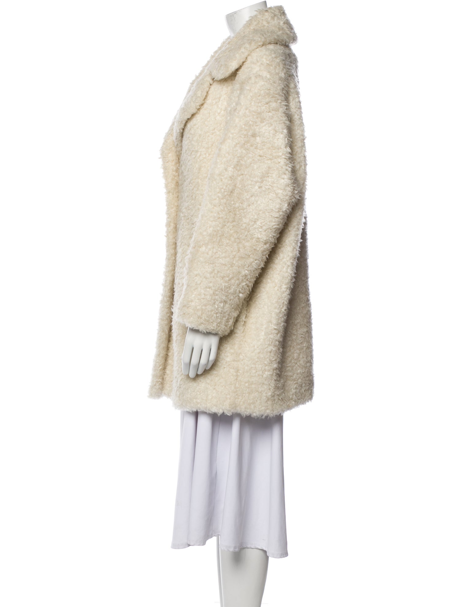 Sandro Faux Fur Coat