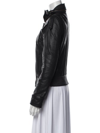 Sandro Lamb Leather Biker Jacket