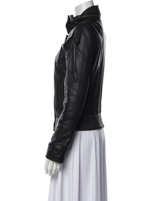 Sandro Lamb Leather Biker Jacket