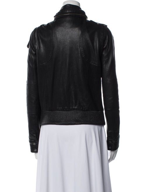 Sandro Lamb Leather Biker Jacket