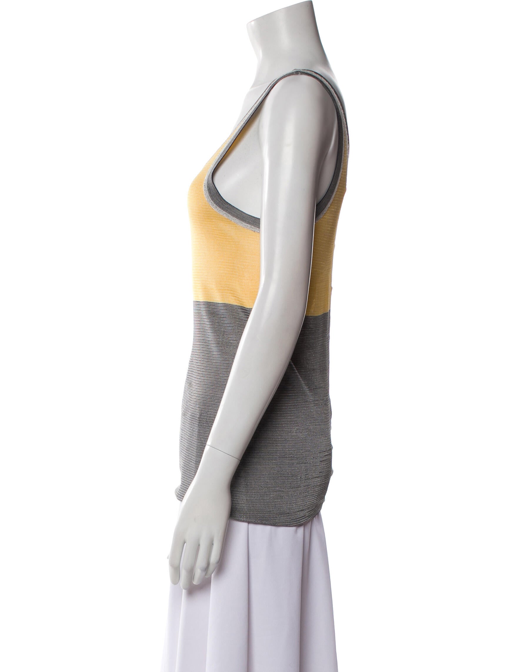 Sandro Striped Scoop Neck Top