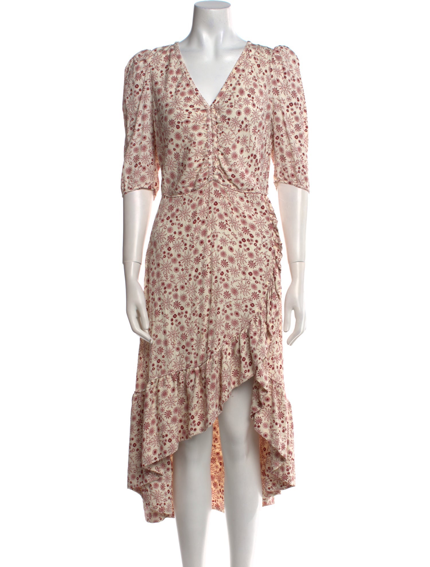 Sandro Floral Print Long Dress