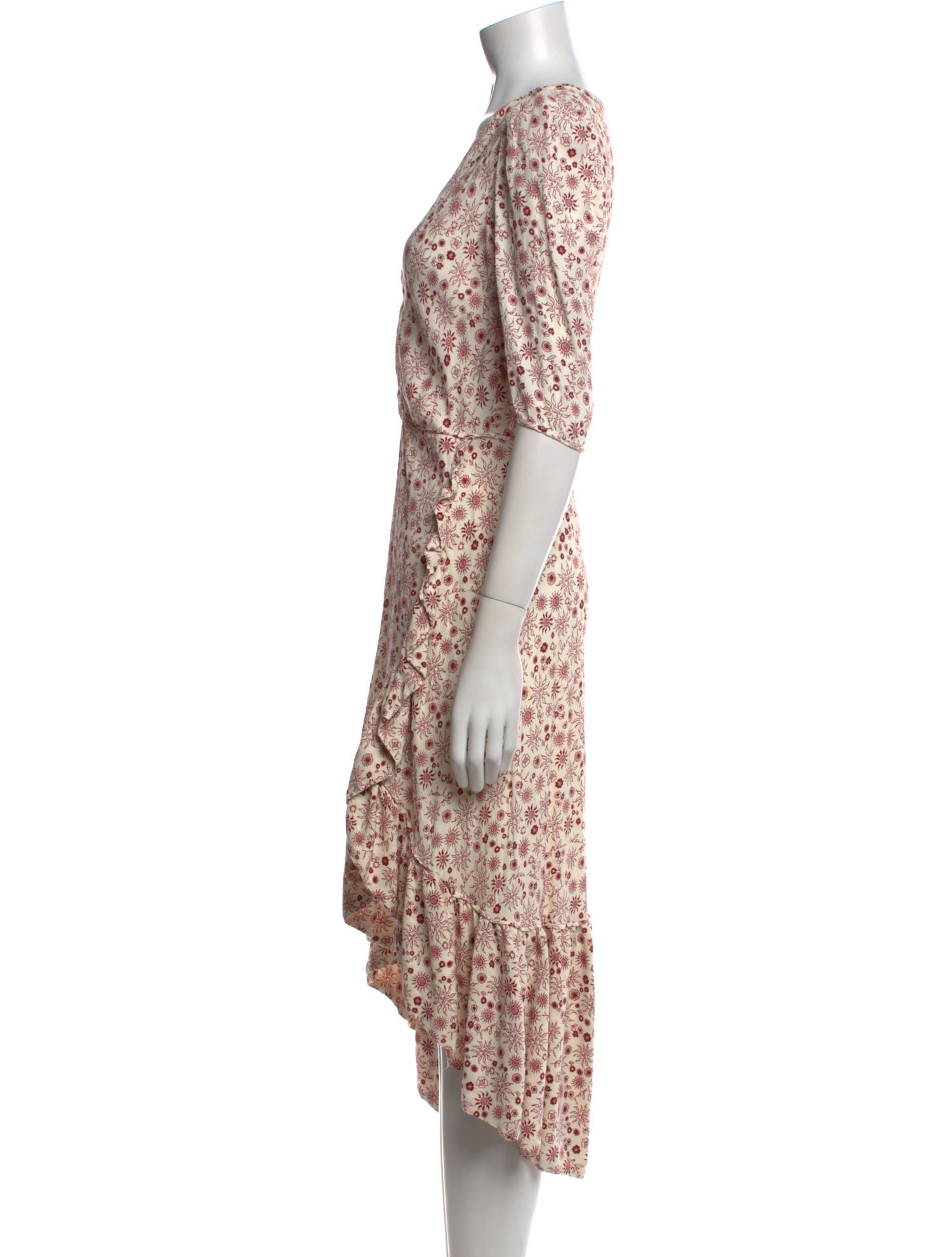 Sandro Floral Print Long Dress