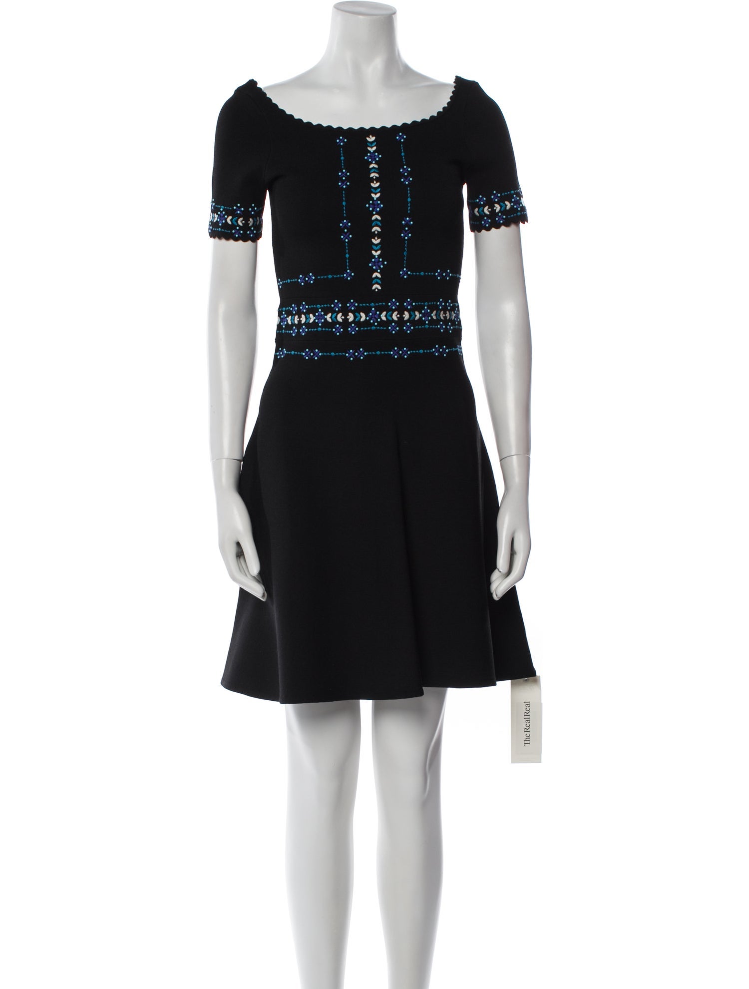 Sandro Scoop Neck Mini Dress