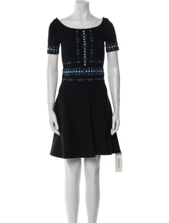 Sandro Scoop Neck Mini Dress