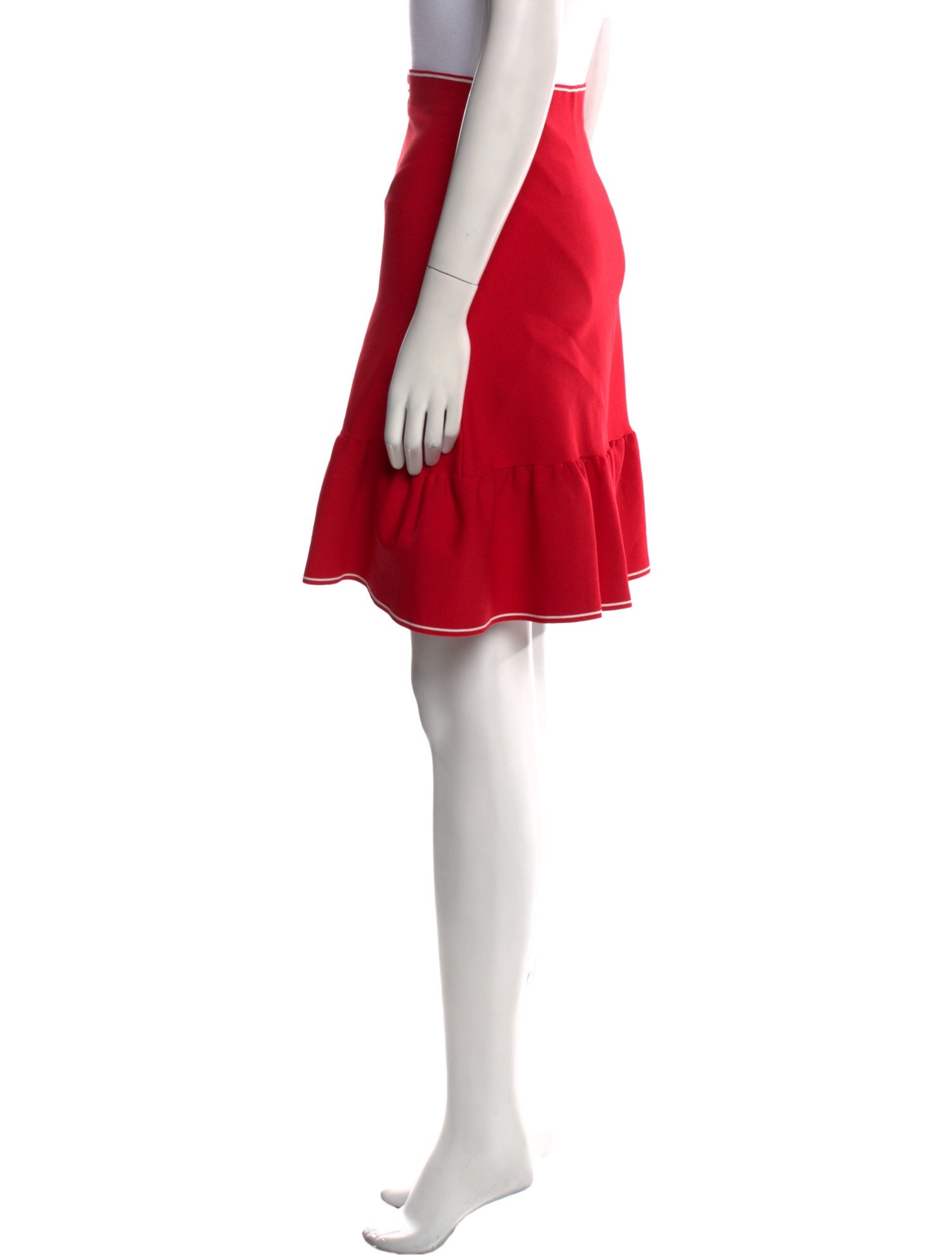 Sandro Ruffle Embellishment Knee-Length Skirt