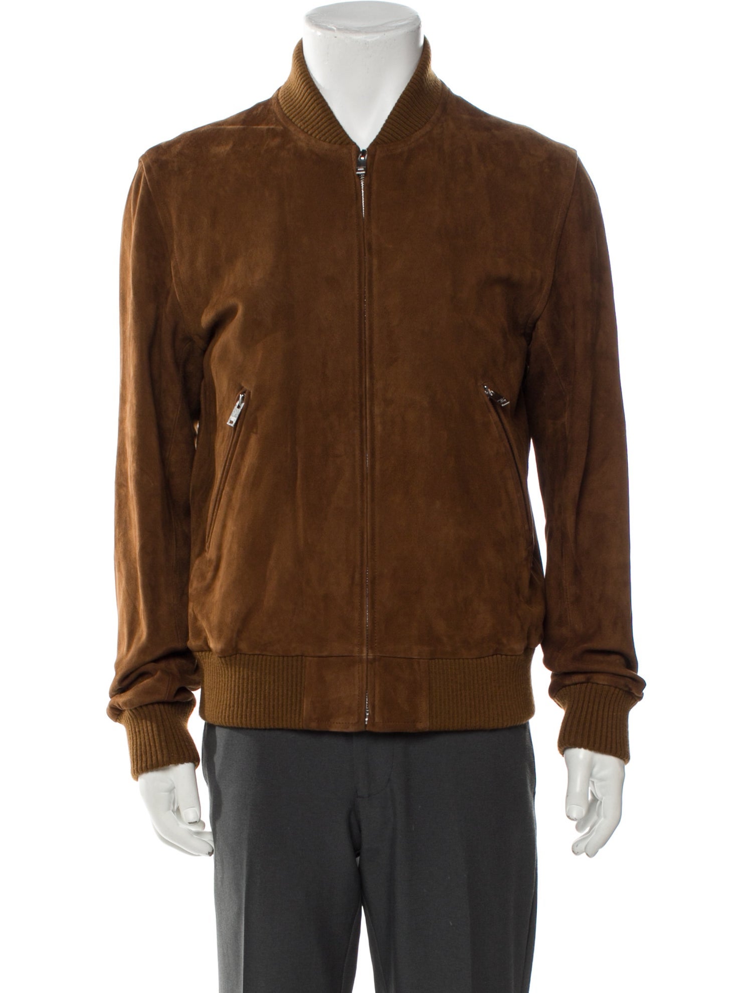 Sandro Goat Leather Bomber Jacket