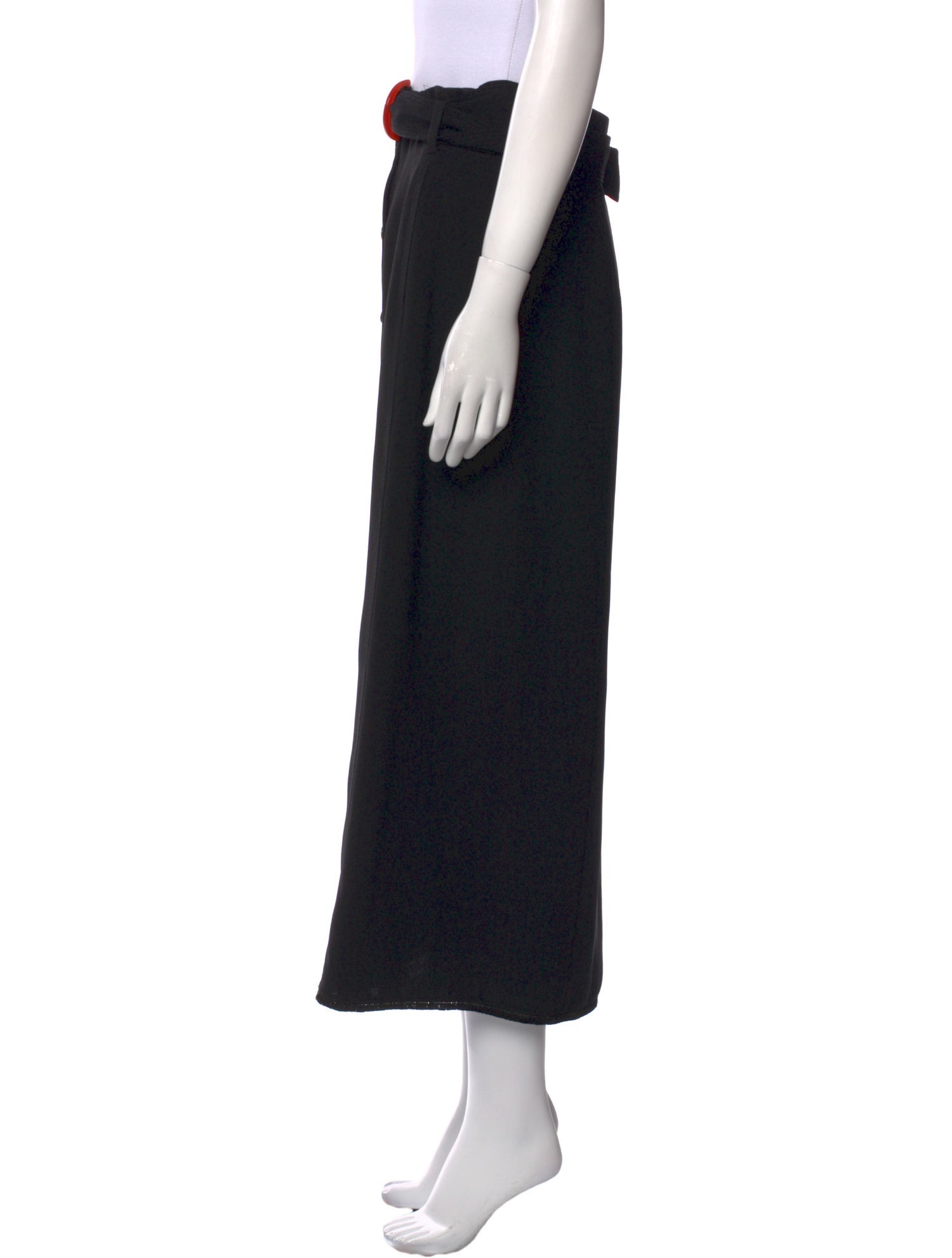 Sandro Raw-Edge Trim Midi Length Skirt