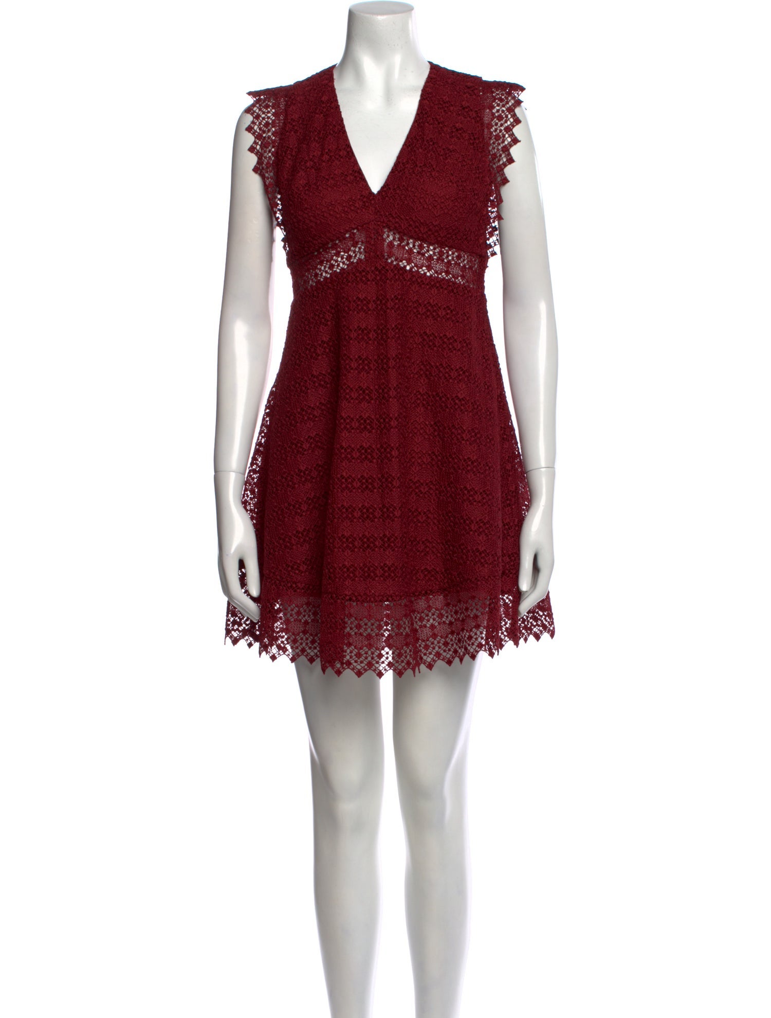 Sandro Lace Pattern Mini Dress