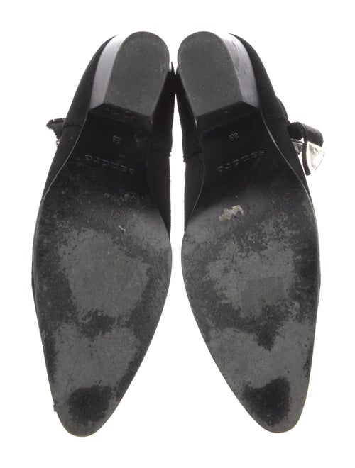 Sandro Suede Western Boots