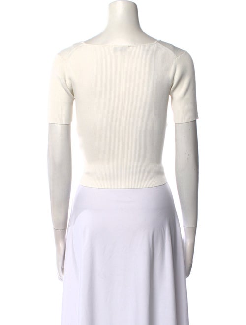 Sandro V-Neck Short Sleeve Crop Top