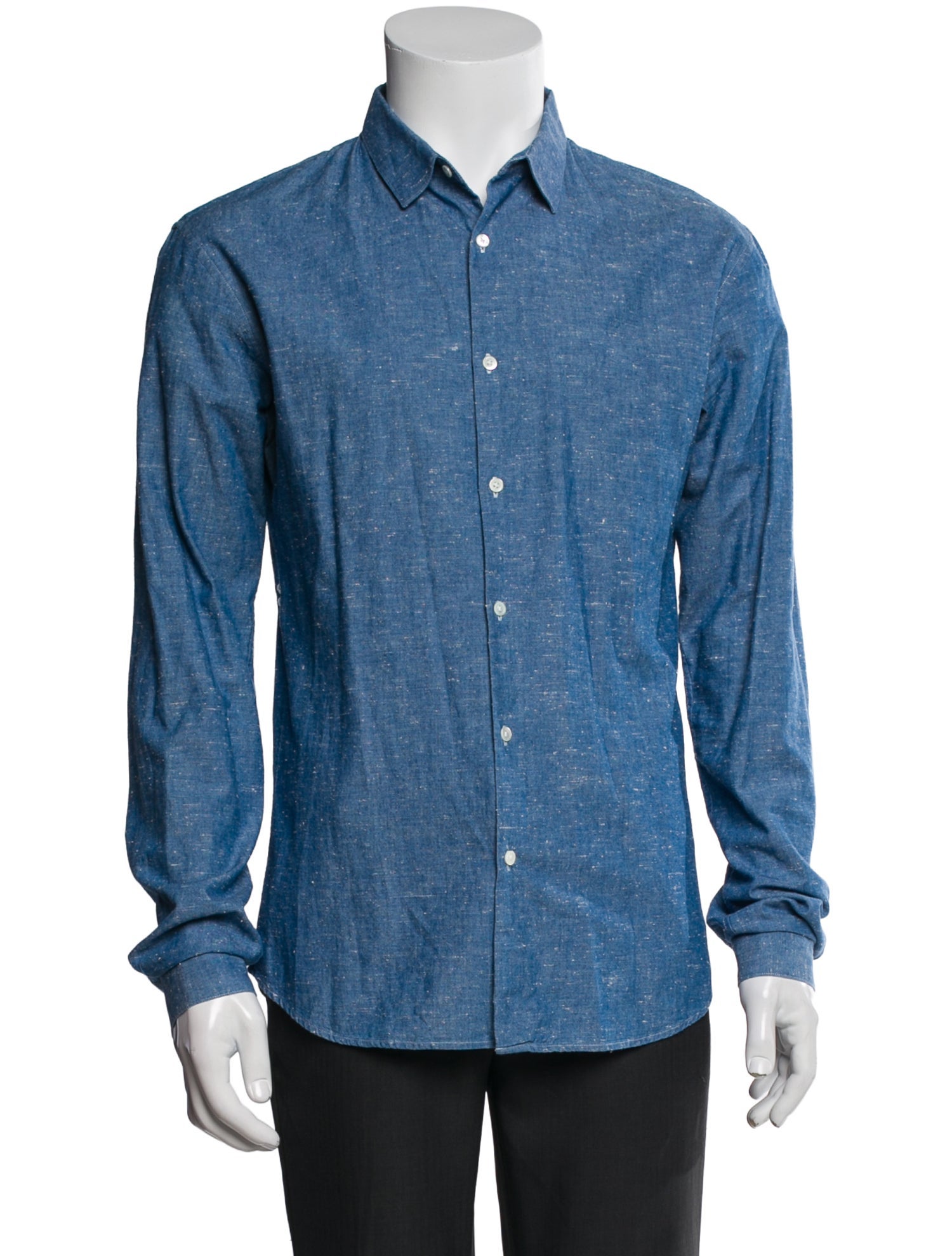 Sandro Long Sleeve Denim Shirt