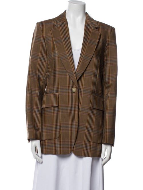 Sandro Plaid Print Blazer