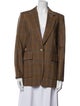 Sandro Plaid Print Blazer