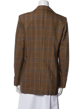 Sandro Plaid Print Blazer